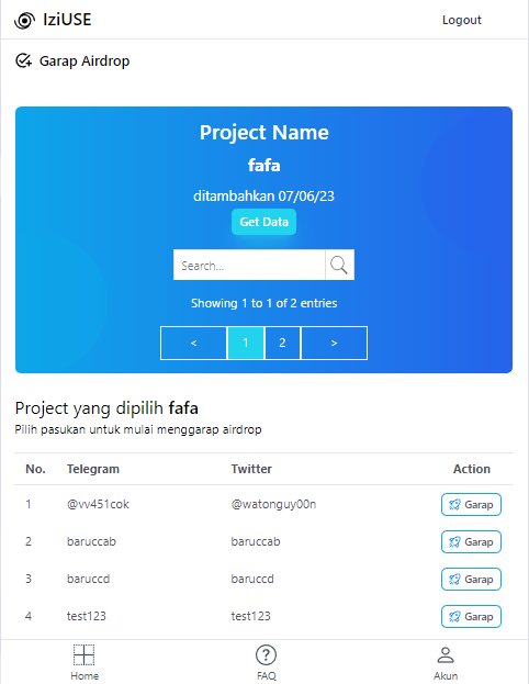 IziiUSE Garap Airdrop