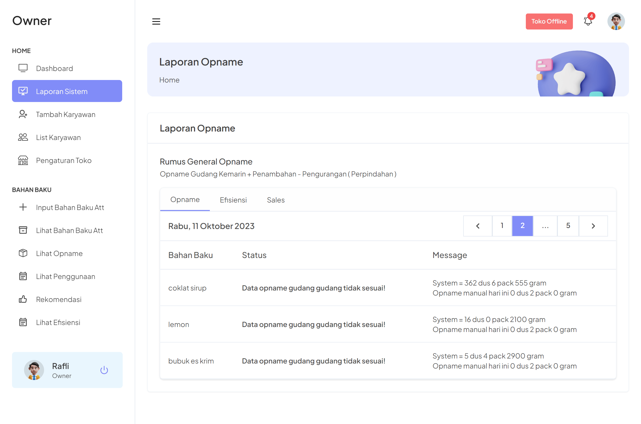 Desktop Dashboard View